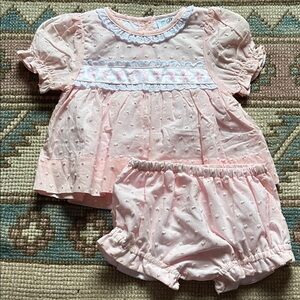 Bonnet & Carriage Ribbon Bloomer Set - size 3 mos